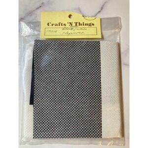 Crafts N Things 15x15 Black White Houndstooth Needlepoint Kit
